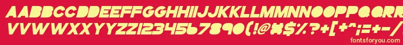 More about Gogoposterpunchbolditalic Font Gogoposterpunchbolditalic Font – Yellow Fonts on Red Background