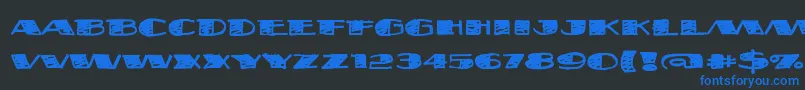 Fatsb ffy Font – Blue Fonts on Black Background