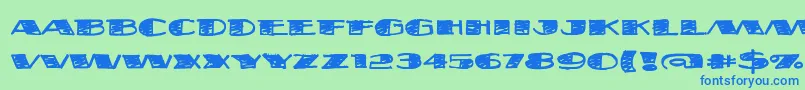 Fatsb ffy Font – Blue Fonts on Green Background