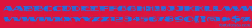 Fatsb ffy Font – Blue Fonts on Red Background