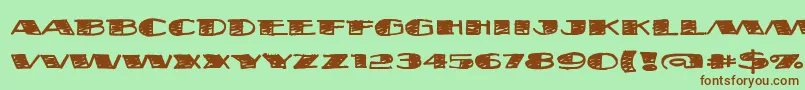 Fatsb ffy Font – Brown Fonts on Green Background