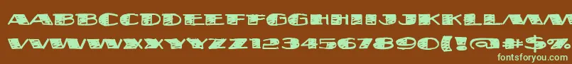 Fatsb ffy Font – Green Fonts on Brown Background