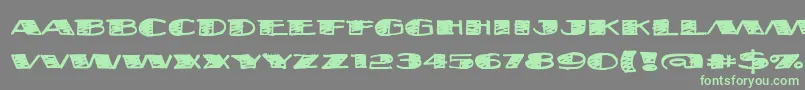 フォントFatsb ffy – 灰色の背景に緑のフォント