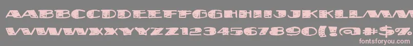 フォントFatsb ffy – 灰色の背景にピンクのフォント