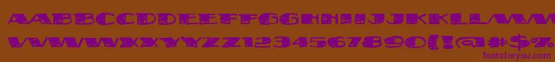 フォントFatsb ffy – 紫色のフォント、茶色の背景
