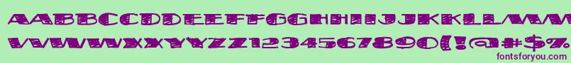 Шрифт Fatsb ffy – фиолетовые шрифты на зелёном фоне