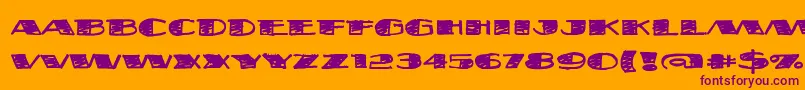 Fatsb ffy Font – Purple Fonts on Orange Background