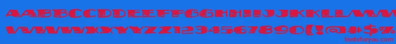 Fatsb ffy Font – Red Fonts on Blue Background