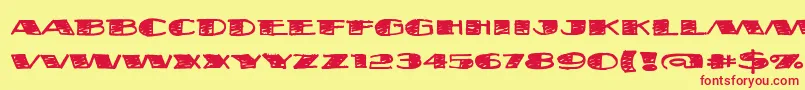 Fatsb ffy Font – Red Fonts on Yellow Background