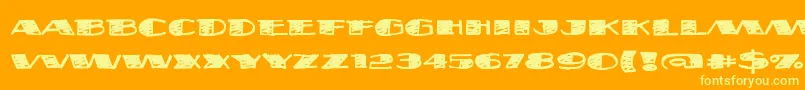 Fonte Fatsb ffy – fontes amarelas em um fundo laranja