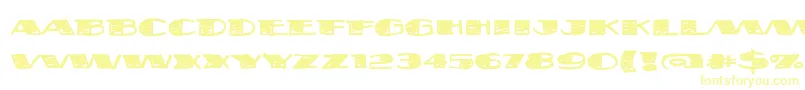 Czcionka Fatsb ffy – żółte czcionki na białym tle
