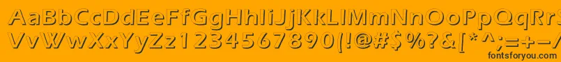 Шрифт Everestshadowc – чёрные шрифты на оранжевом фоне
