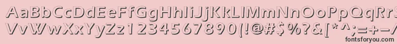 フォントEverestshadowc – ピンクの背景に黒い文字
