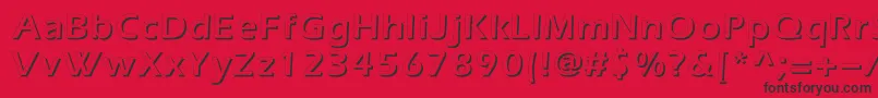 Everestshadowc-Schriftart – Schwarze Schriften auf rotem Hintergrund