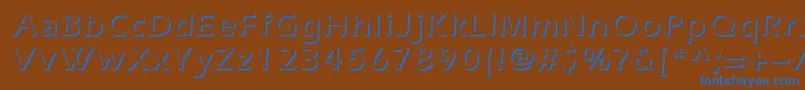 Everestshadowc-fontti – siniset fontit ruskealla taustalla