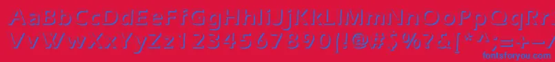 Everestshadowc Font – Blue Fonts on Red Background