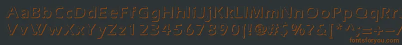 Everestshadowc-fontti – ruskeat fontit mustalla taustalla