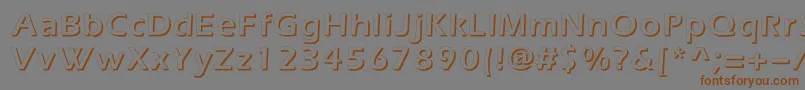 Шрифт Everestshadowc – коричневые шрифты на сером фоне