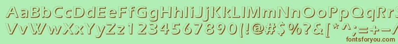 Шрифт Everestshadowc – коричневые шрифты на зелёном фоне
