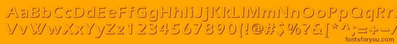 Everestshadowc Font – Brown Fonts on Orange Background