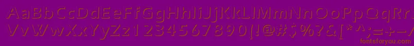 フォントEverestshadowc – 紫色の背景に茶色のフォント