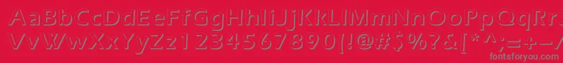 フォントEverestshadowc – 赤い背景に灰色の文字