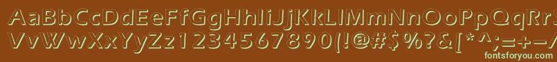 Everestshadowc Font – Green Fonts on Brown Background