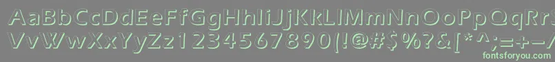 Everestshadowc-Schriftart – Grüne Schriften auf grauem Hintergrund