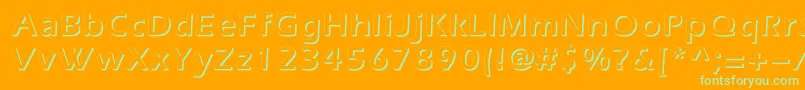 Everestshadowc-fontti – vihreät fontit oranssilla taustalla