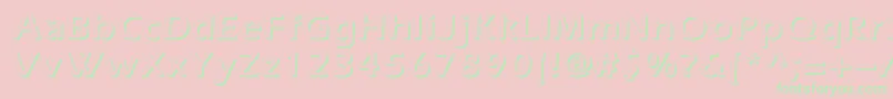 フォントEverestshadowc – ピンクの背景に緑の文字
