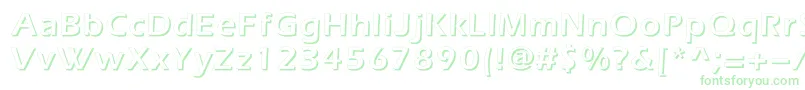 フォントEverestshadowc – 白い背景に緑のフォント