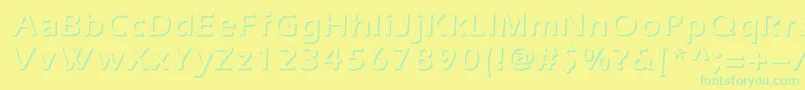 フォントEverestshadowc – 黄色い背景に緑の文字