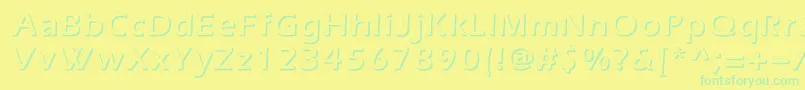 Everestshadowc Font – Green Fonts on Yellow Background