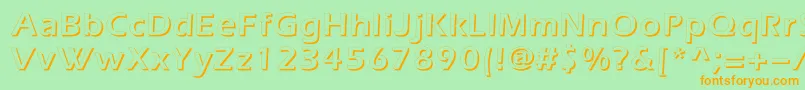 Everestshadowc-Schriftart – Orangefarbene Schriften auf grünem Hintergrund