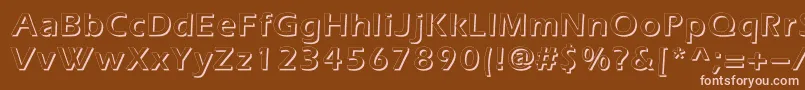 Everestshadowc Font – Pink Fonts on Brown Background