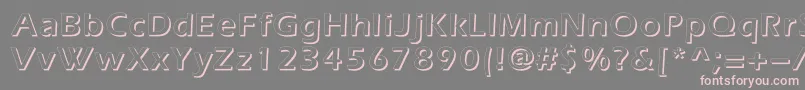 フォントEverestshadowc – 灰色の背景にピンクのフォント