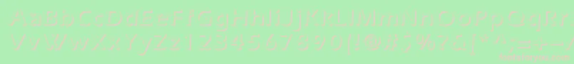 Everestshadowc-fontti – vaaleanpunaiset fontit vihreällä taustalla