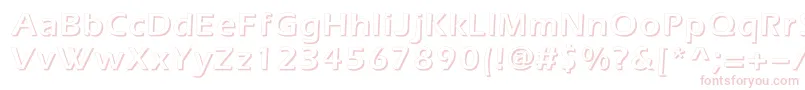 Everestshadowc-fontti – vaaleanpunaiset fontit valkoisella taustalla