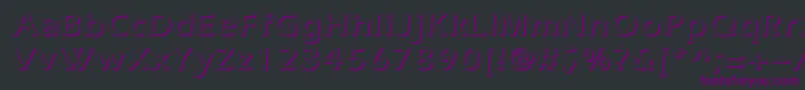 Czcionka Everestshadowc – fioletowe czcionki na czarnym tle
