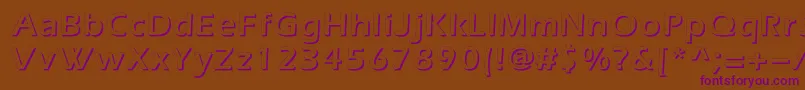 Everestshadowc-fontti – violetit fontit ruskealla taustalla