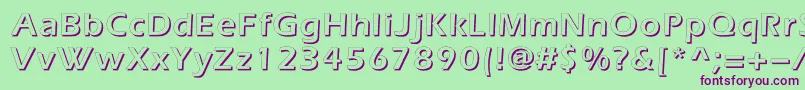 Everestshadowc-fontti – violetit fontit vihreällä taustalla