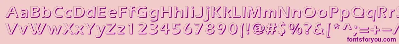 Everestshadowc-Schriftart – Violette Schriften auf rosa Hintergrund