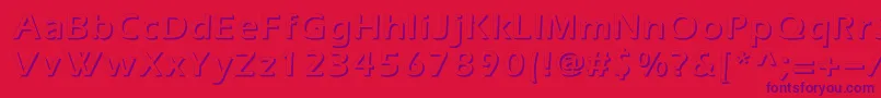 フォントEverestshadowc – 赤い背景に紫のフォント