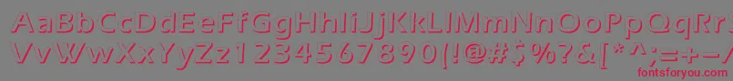 フォントEverestshadowc – 赤い文字の灰色の背景