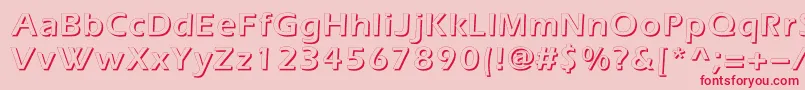 フォントEverestshadowc – ピンクの背景に赤い文字