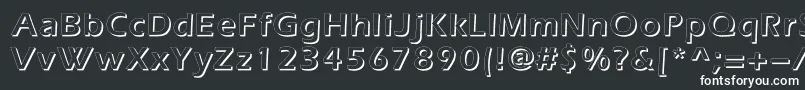 Шрифт Everestshadowc – белые шрифты на чёрном фоне