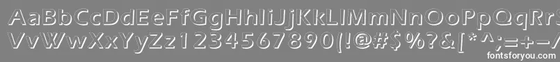Everestshadowc-Schriftart – Weiße Schriften auf grauem Hintergrund