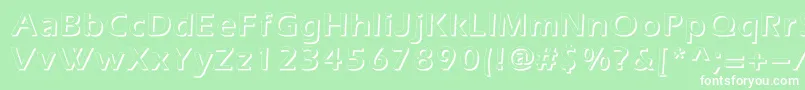 Everestshadowc-fontti – valkoiset fontit vihreällä taustalla