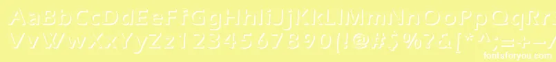 Everestshadowc Font – White Fonts on Yellow Background