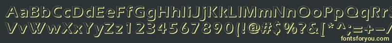 Everestshadowc Font – Yellow Fonts on Black Background